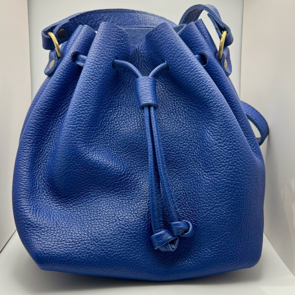 Portland Leather Goods Molino Blue Small Bucket Bag